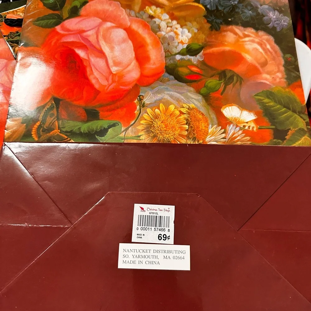 Floral Gift Bags Set